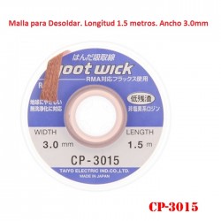 Malla para desoldar 3.0mm x 1.5M (Goot Wick)