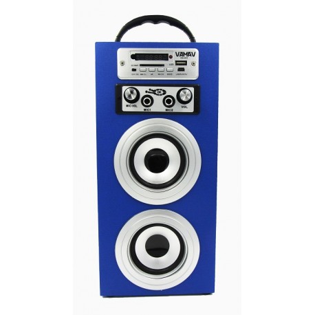 Altavoz Portatil con KARAOKE + Reproductor MP3 SD/USB + Radio