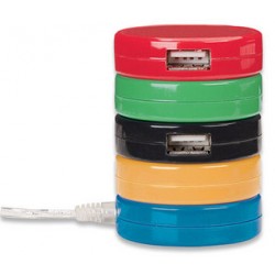 HUB USB 2.0 MANHATTAN GALLETAS 4 PUERTOS