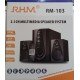 Altavoces Multimedia  RHM RM-103 USB, Radio FM, Micro SD, Bluetooth, Mando a distancia