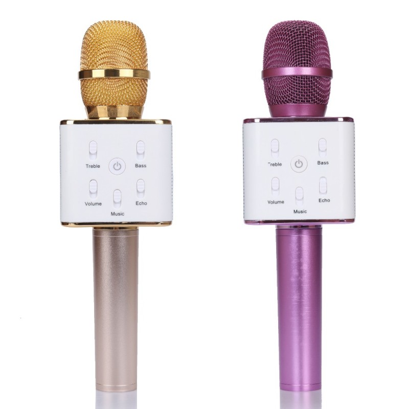 Karaoke Micrófono Inalámbrico Bluetooth Rosa o Dorado