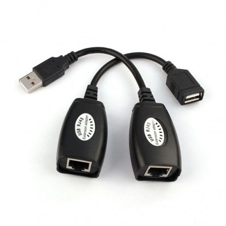 Extensor/Prolongador USB por cable RJ45 CAT5e,CAT6e hasta 50 metros