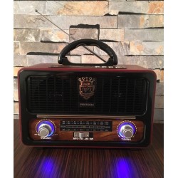 Réplica radio estilo antiguo con entrada USB, tarjeta y altavoz bluetooth -  Solohombre