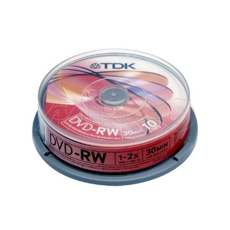 Mini DVD-RW (1.4GB) 30mins Regrabable TDK - Bobina 10pcs