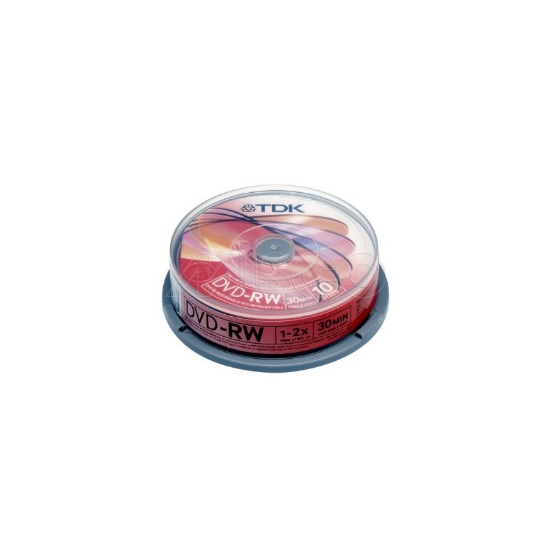 Mini DVD-RW (1.4GB) 30mins Regrabable TDK - Bobina 10pcs
