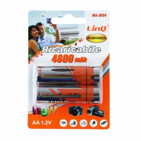 Blister 2 Pilas Recargables AA 4800mAh