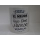 Original Taza de Cerámica decorada con frase -Eres el mejor hijo del mundo mundial-