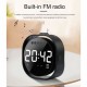 Altavoz Bluetooth Espejo con Reloj, Radio FM y Soporte para móvil