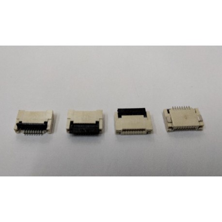 Conector FFC/FPC de cable plano 8pin 0.5mm Inserción Frontal con tapa trasera
