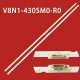 Tiras LEDs para Samsung UE43RU7172U UE43NU7475 UE43NU7445 UE43RU7100 UE43NU7125K V8N1-430SM0-R0 BN96-45954A