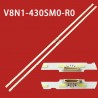 Tiras LEDs para Samsung UE43RU7172U UE43NU7475 UE43NU7445 UE43RU7100 UE43NU7125K V8N1-430SM0-R0 BN96-45954A